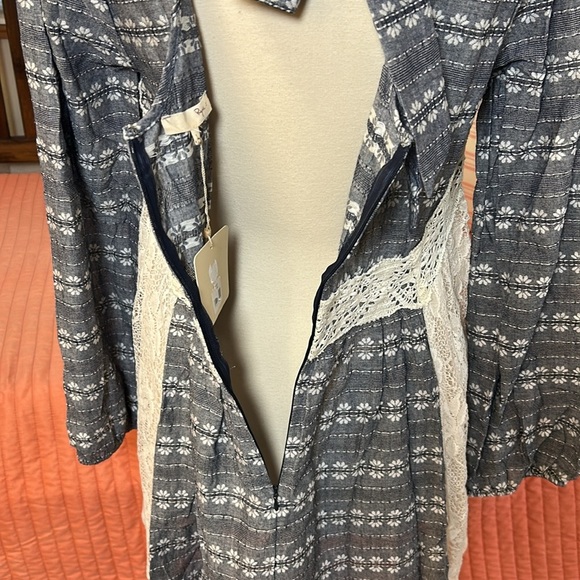 NWT Anthropologie Ryu Lace Cutout Peasant Dress Size L - Picture 9 of 16